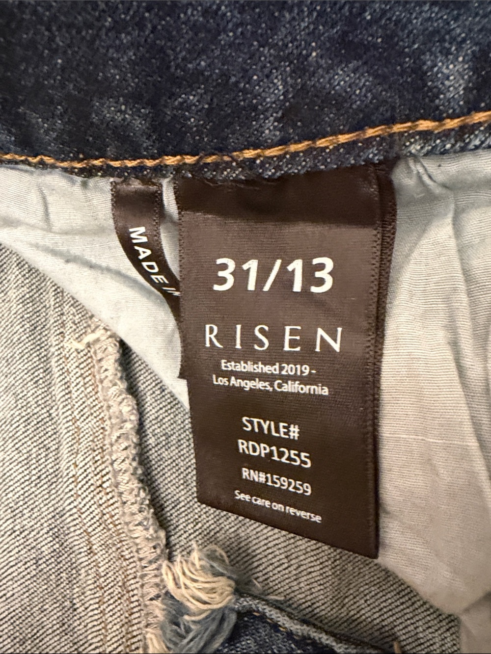 High-Rise Distressed Flare Jeans - Blue - Picture 10 of 12